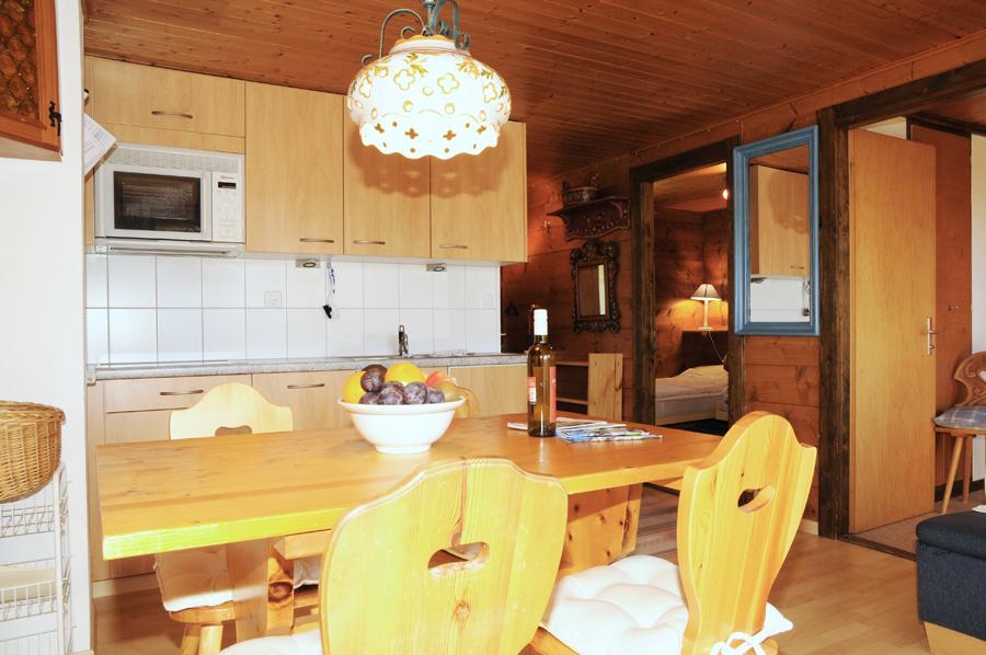 Ferienchalet Trollius 1. Stk. Ost - Wohnküche Ferienchalet Trollius 1. Stk. Ost - Wohnküche