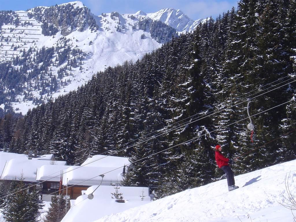 Blick auf die Piste Schweiben Blick auf die Piste Schweiben