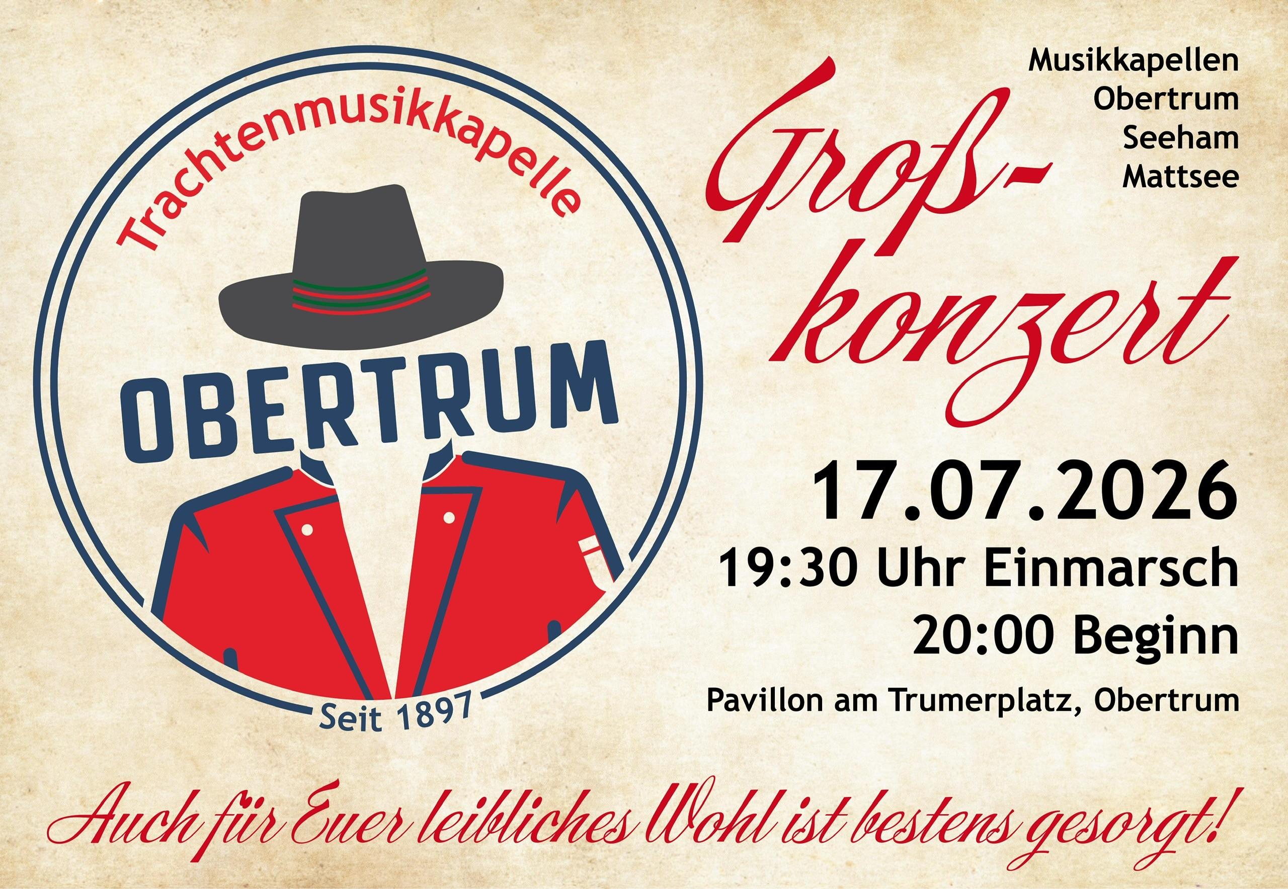 Großkonzert – Trachtenmusikkapelle Obertrum