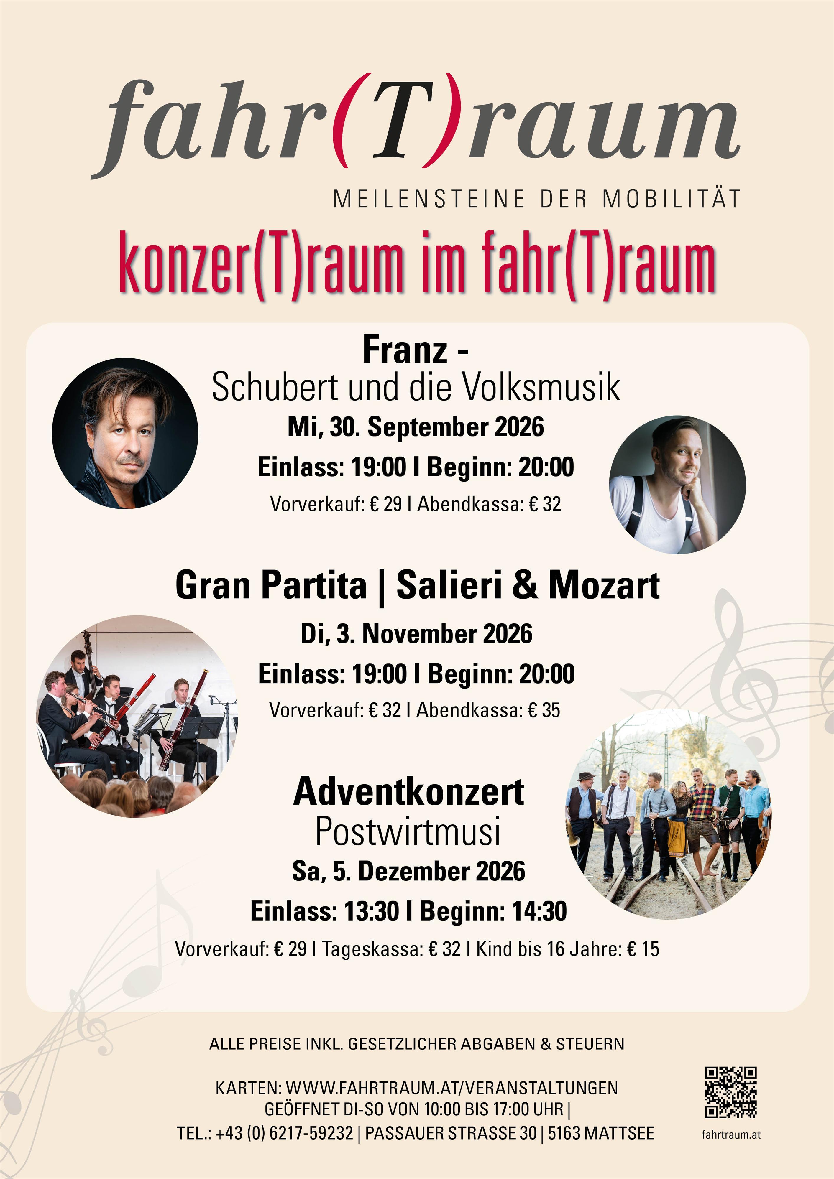 „Gran Partita“ Saleri & Mozart – Konzert im fahr(T)raum