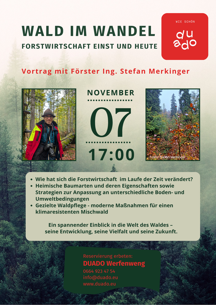 Wald im Wandel – Vortrag mit Förster Ing. Stefan Merkinger