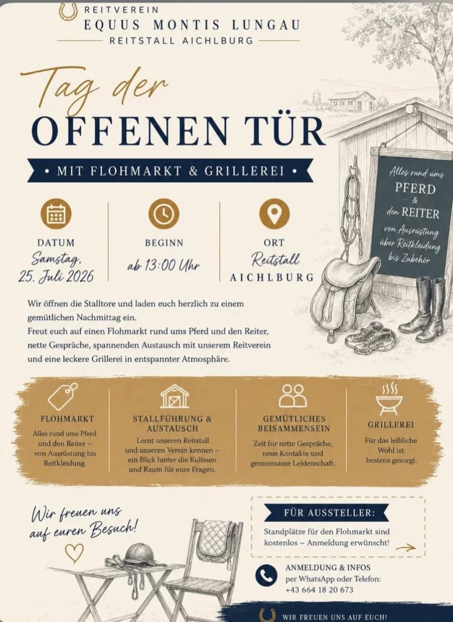 Tag der offenen Tür mit Flohmarkt und Grillerei