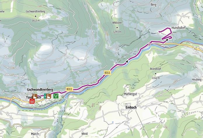 Mountainbikestrecke nach Eschenau