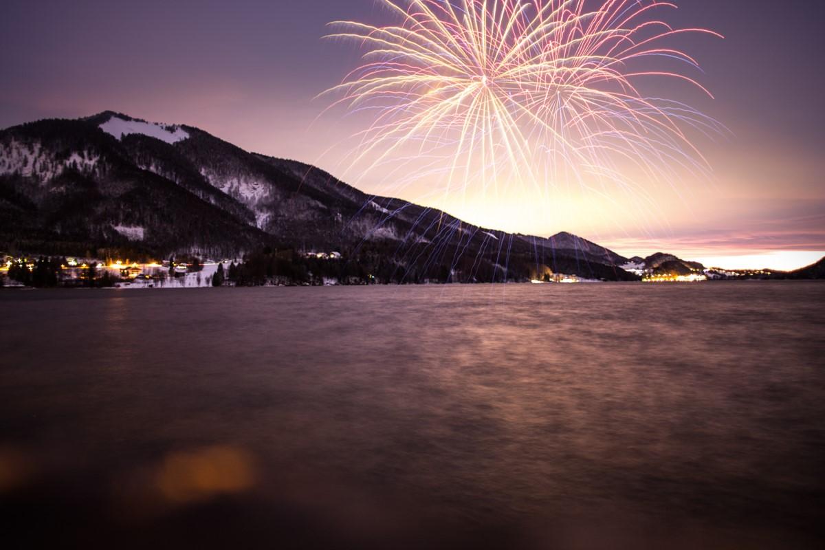Silvesterfeuerwerk an der Seepromenade
