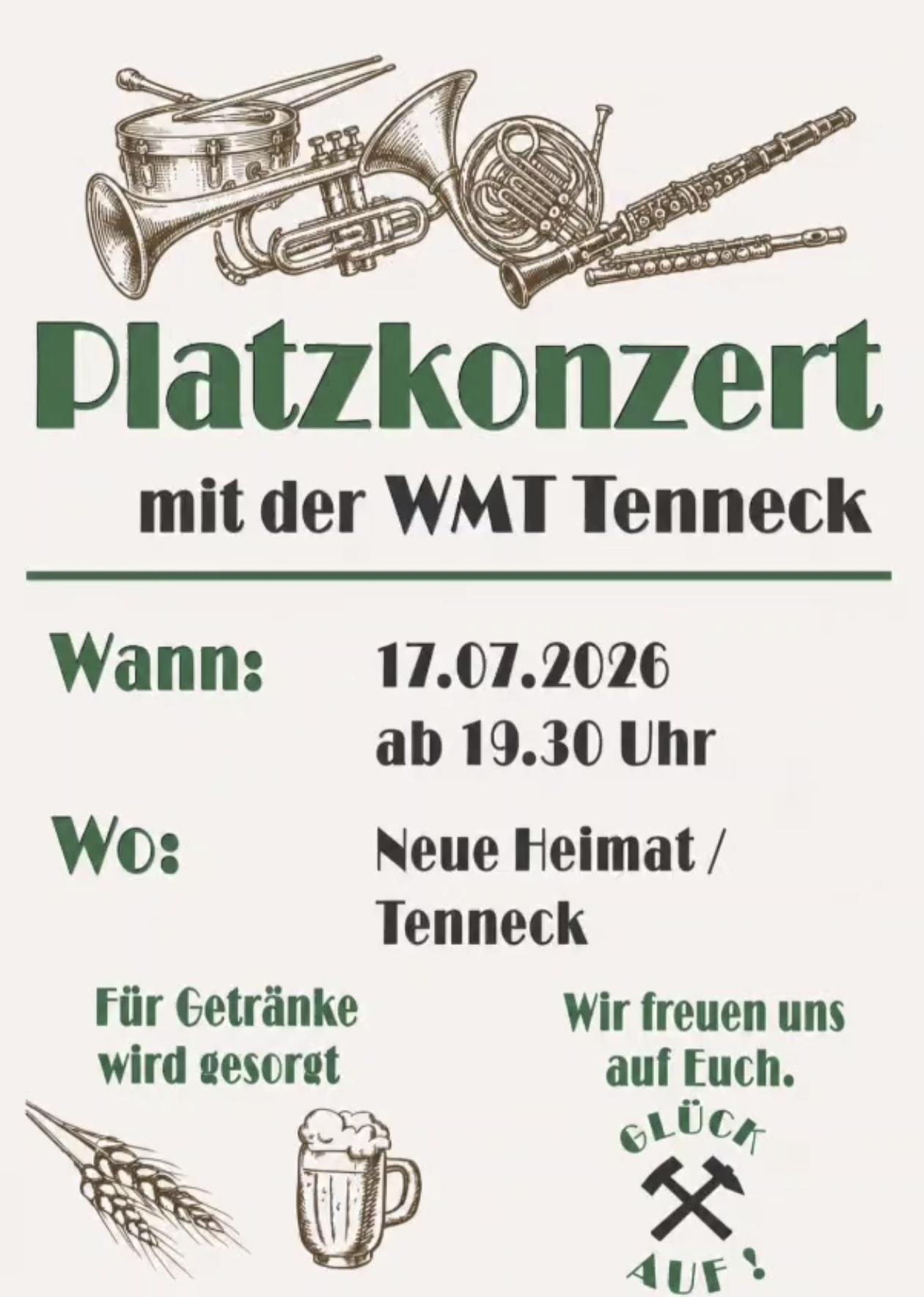 Platzkonzert mit der Werksmusik Tenneck
