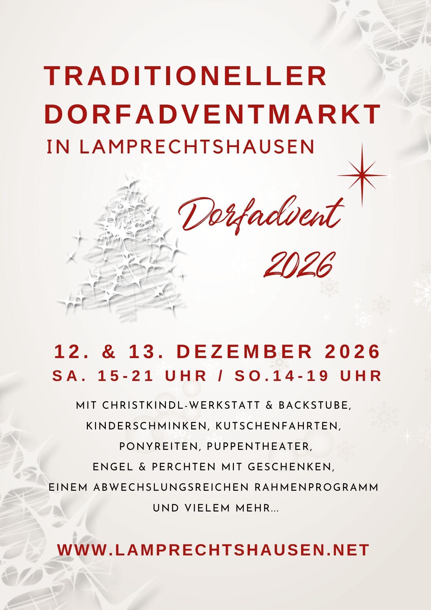 Traditioneller Dorfadventmarkt Lamprechtshausen