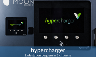 A modern charging station for electric vehicles with a clear screen. The design is functional and easily accessible within sight.
