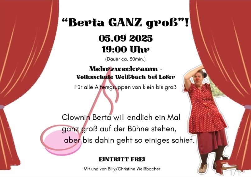 Saalachtaler Theatergeschichten – „Berta – Ganz Groß“