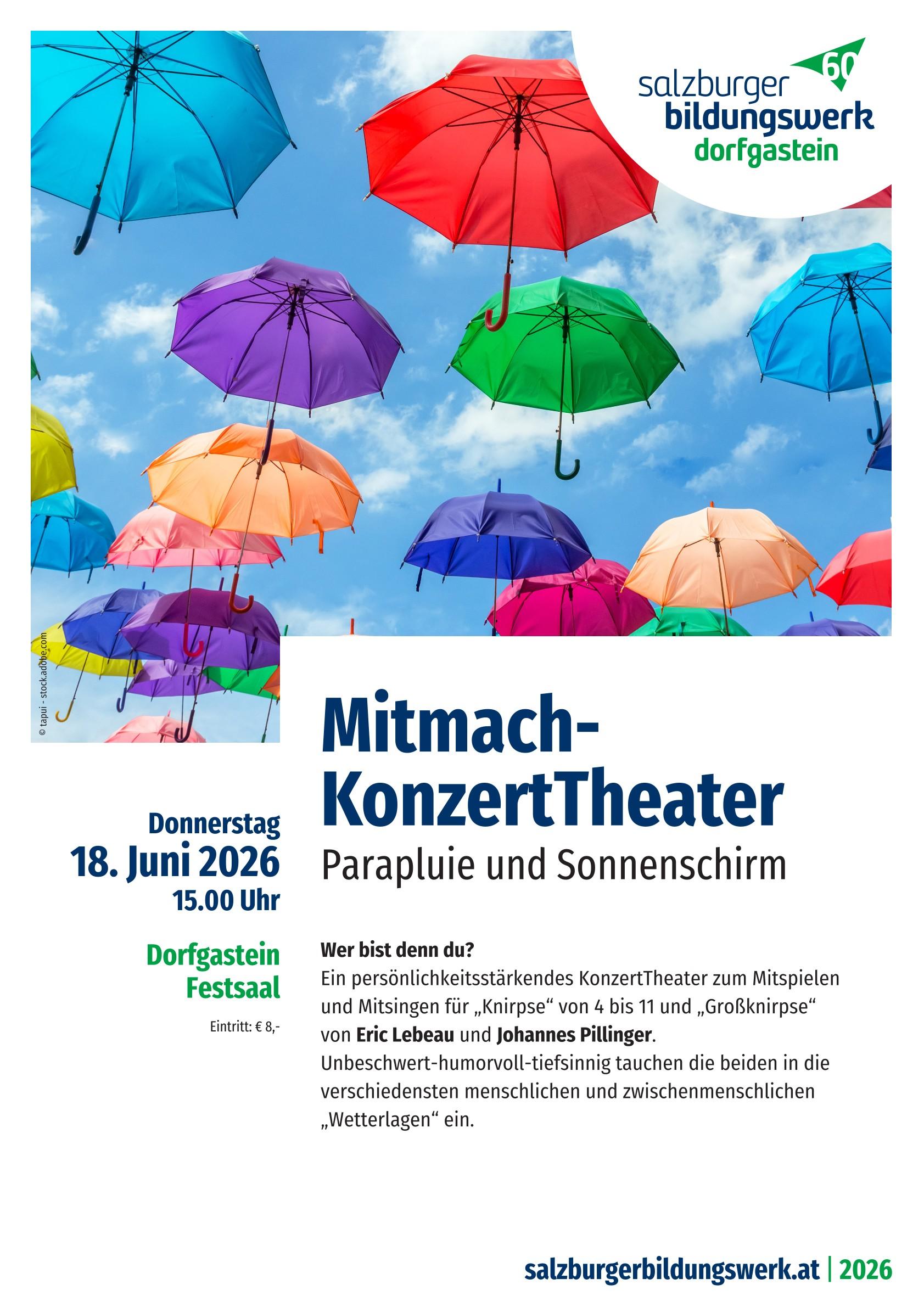 Parapluie und Sonnenschirm – Mitmach-KonzertTheater für Kinder