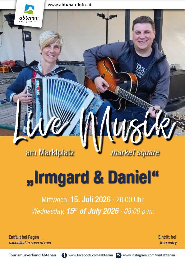 Musik am Marktplatz mit „Irmgard & Daniel“