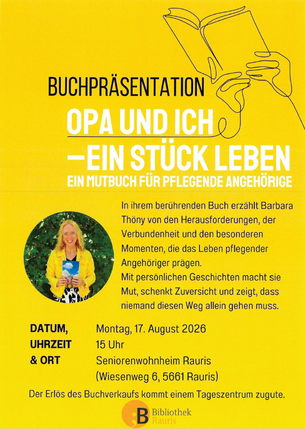 Buchpräsentation Opa und ich – ein Stück Leben