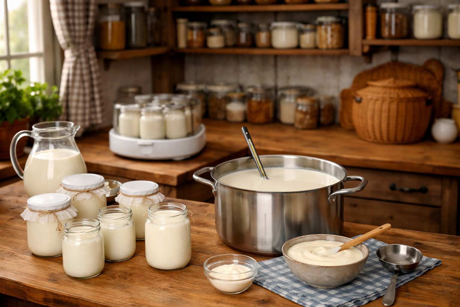 Milch fermentieren & veredeln – Joghurt, Topfen, Crème fraîche & Butter selbst g