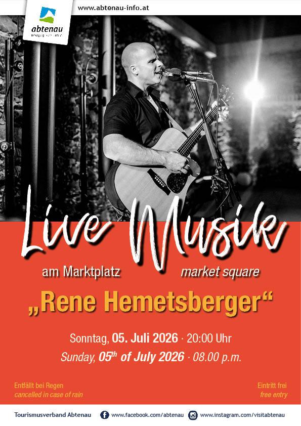 Musik am Marktplatz mit „Rene Hemetsberger“
