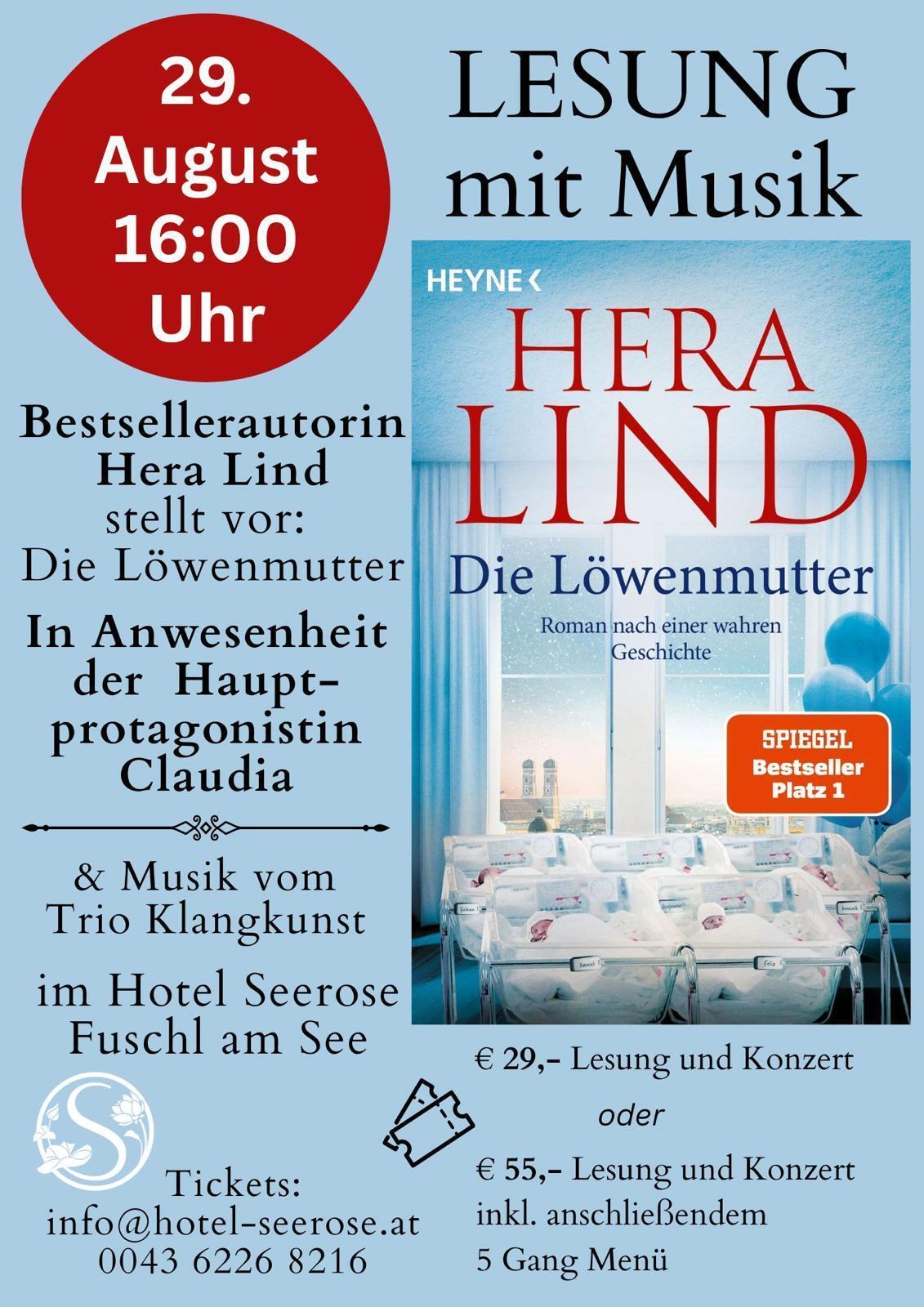 Lesung von Hera Lind – Die Löwenmutter