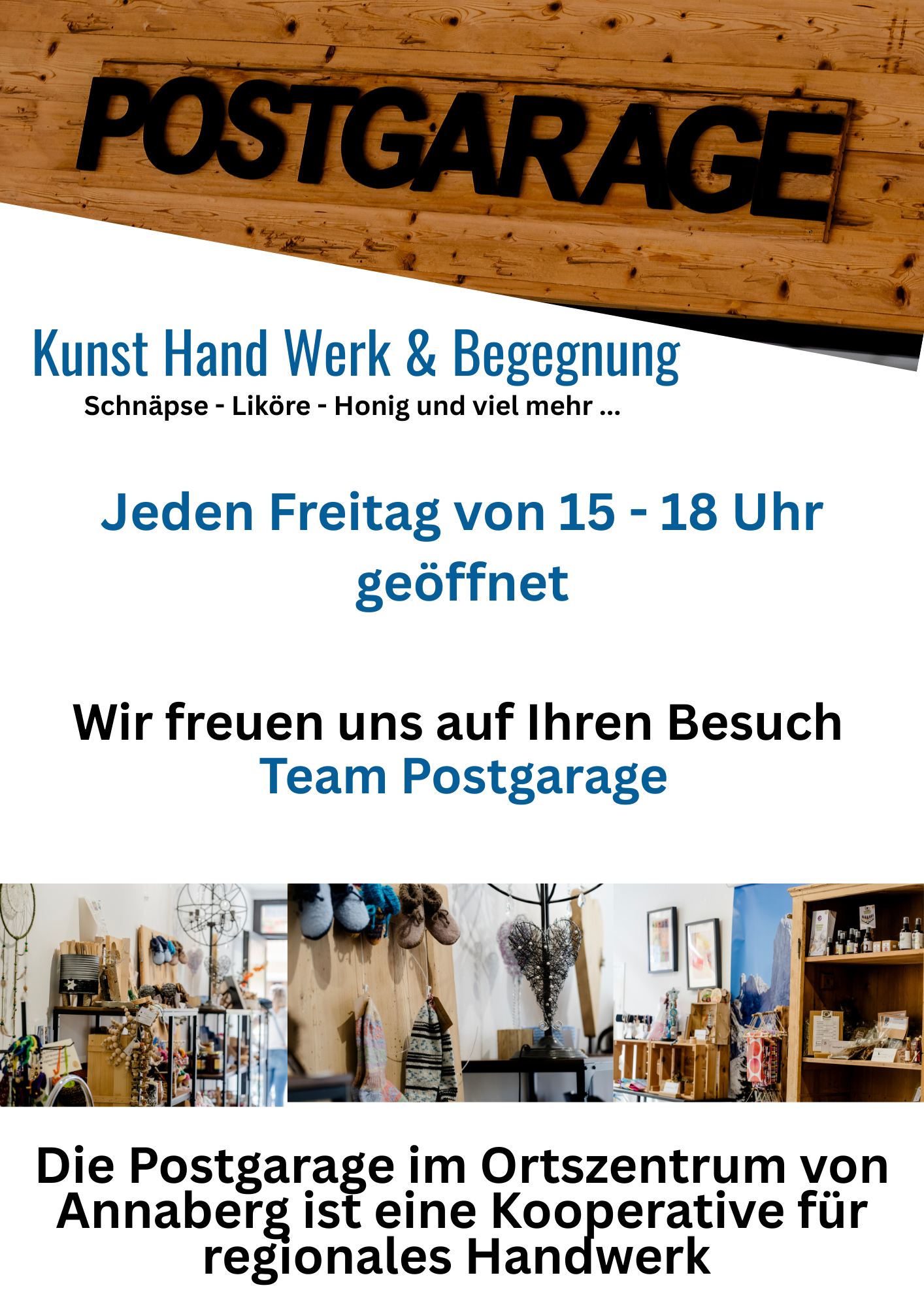 Kunst.Hand.Werk und Begegnung in der Postgarage Annaberg