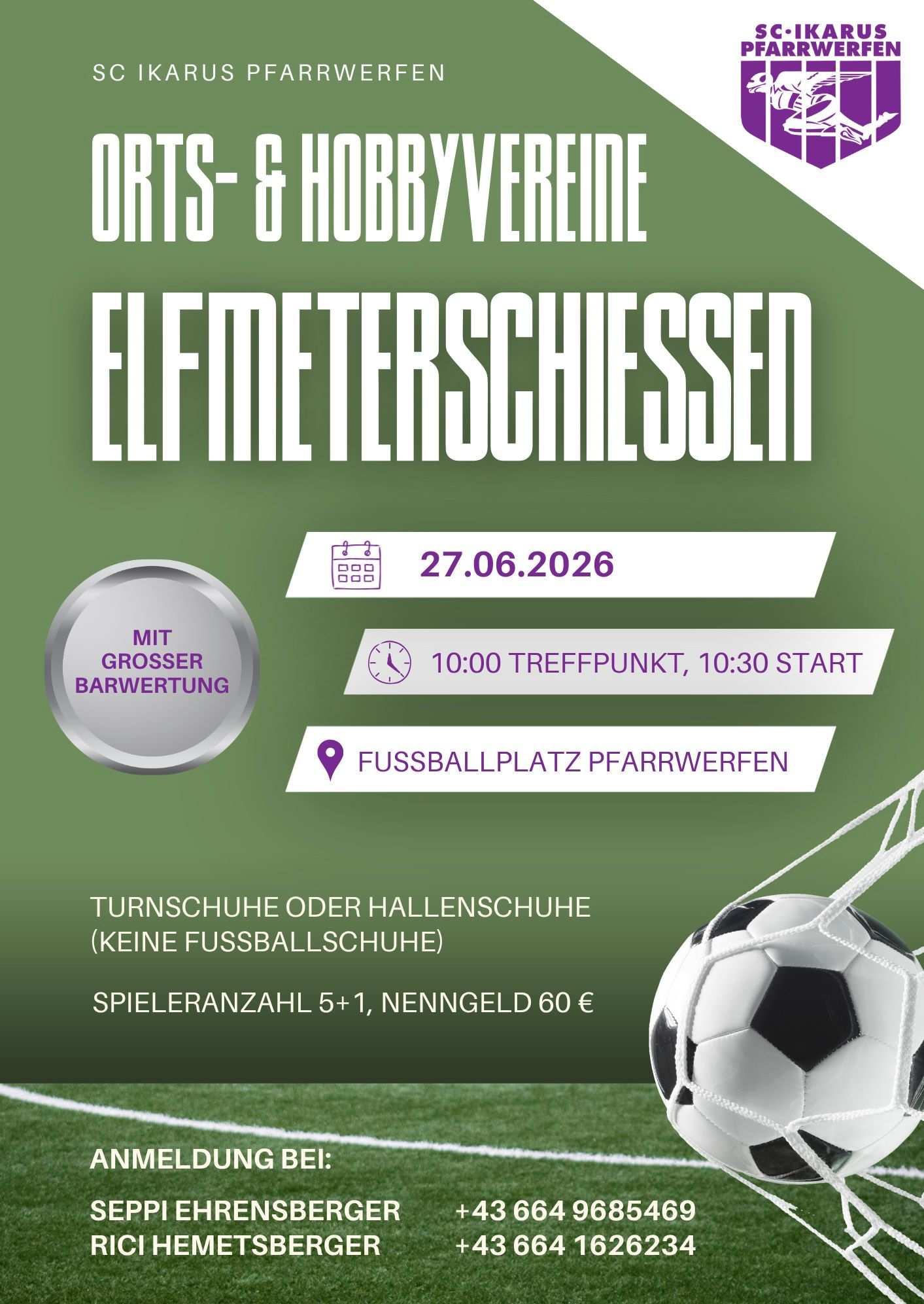 Elfmeterschießen für Orts- und Hobbyvereine