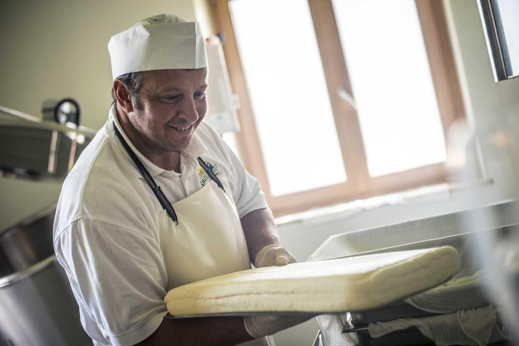 Produktion Räucherkäse