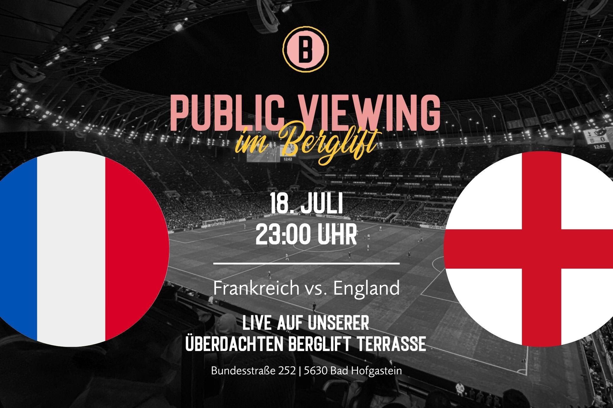 WM PUBLIC VIEWING: Frankreich vs. England