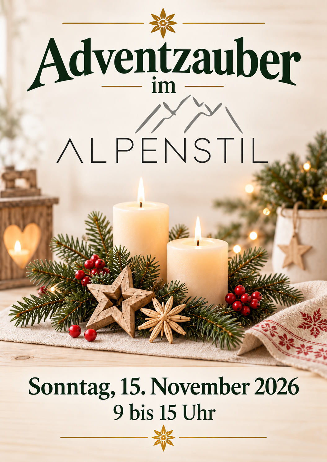 Adventzauber im Alpenstil