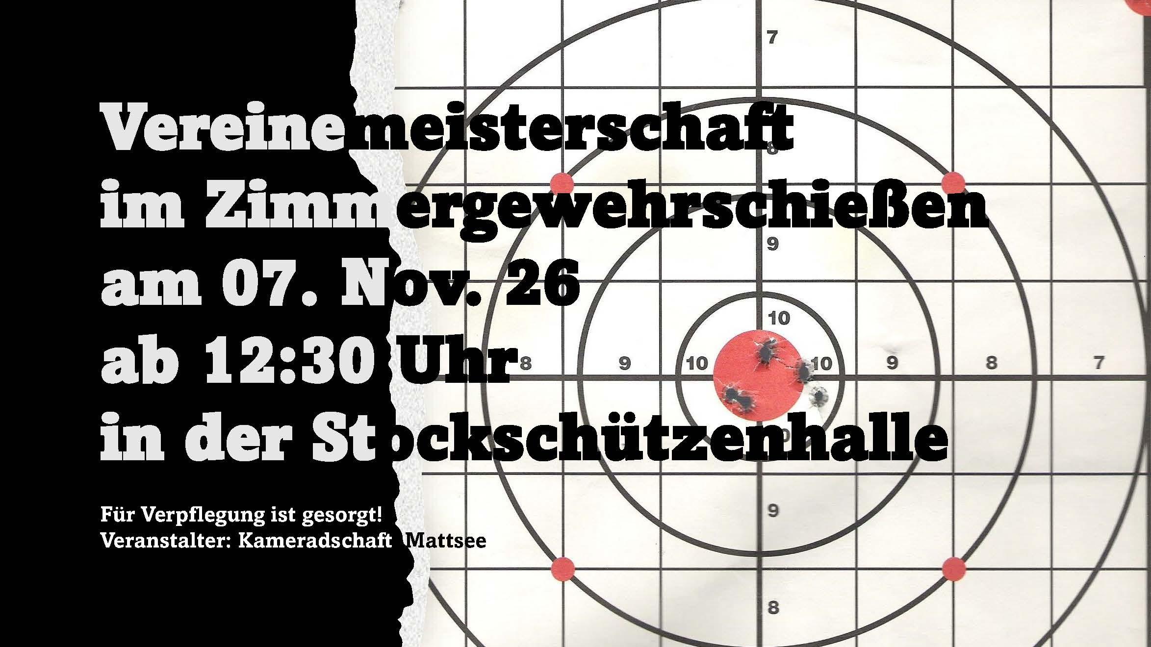 Zimmergewehrschießen des Kameradschaftsbundes Mattsee