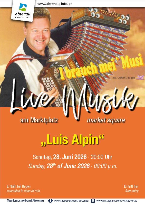 Musik am Marktplatz mit „Luis Alpin“