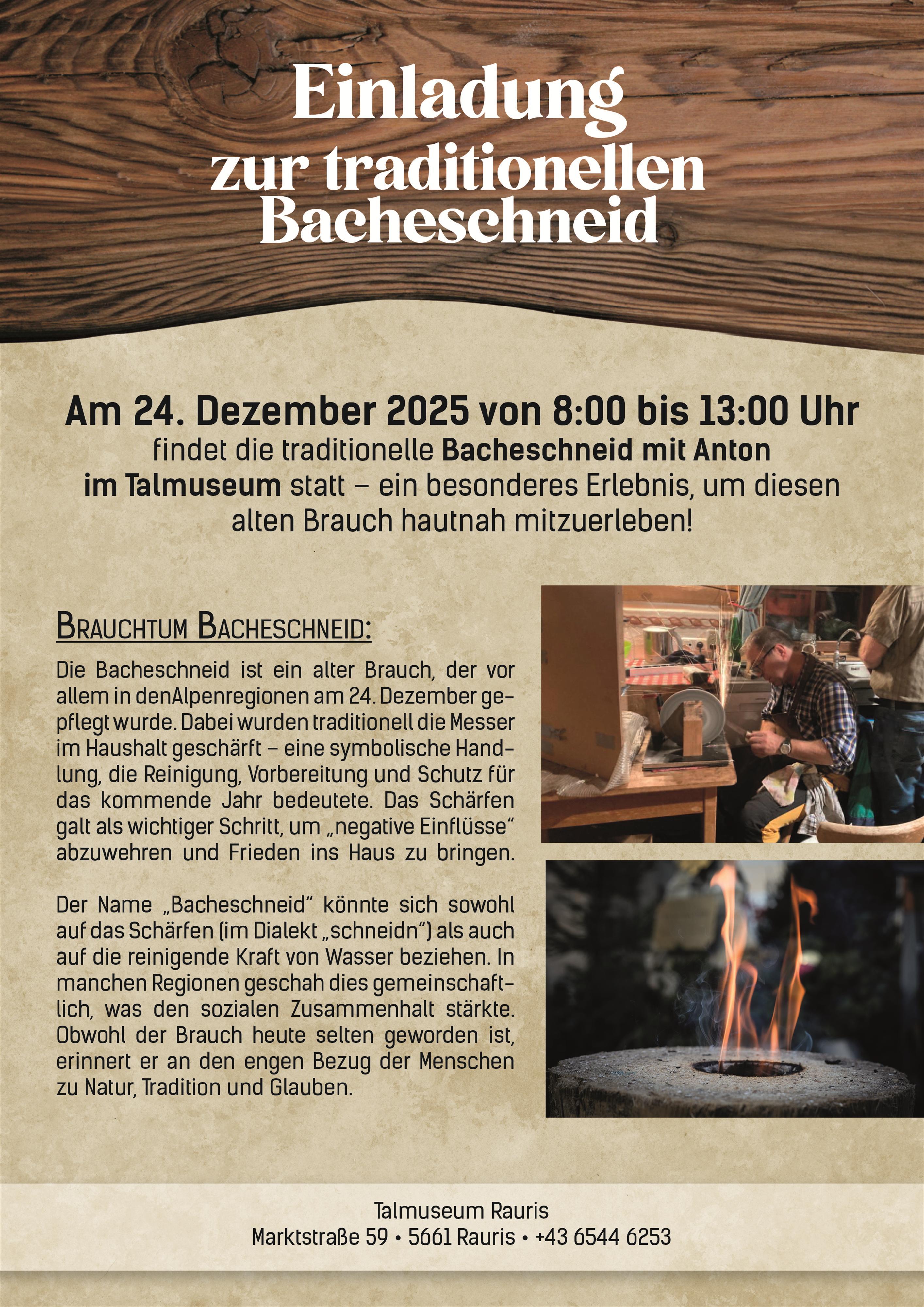 Traditionelle Bacheschneid