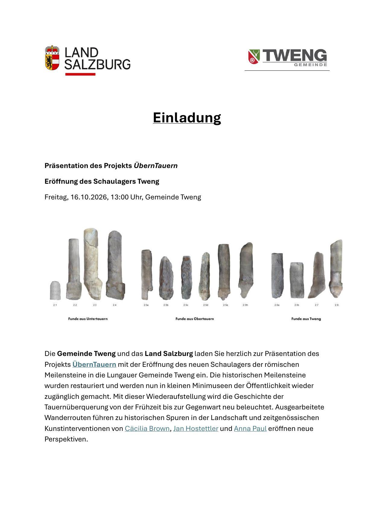 Präsentaion des Projets ÜbernTauern