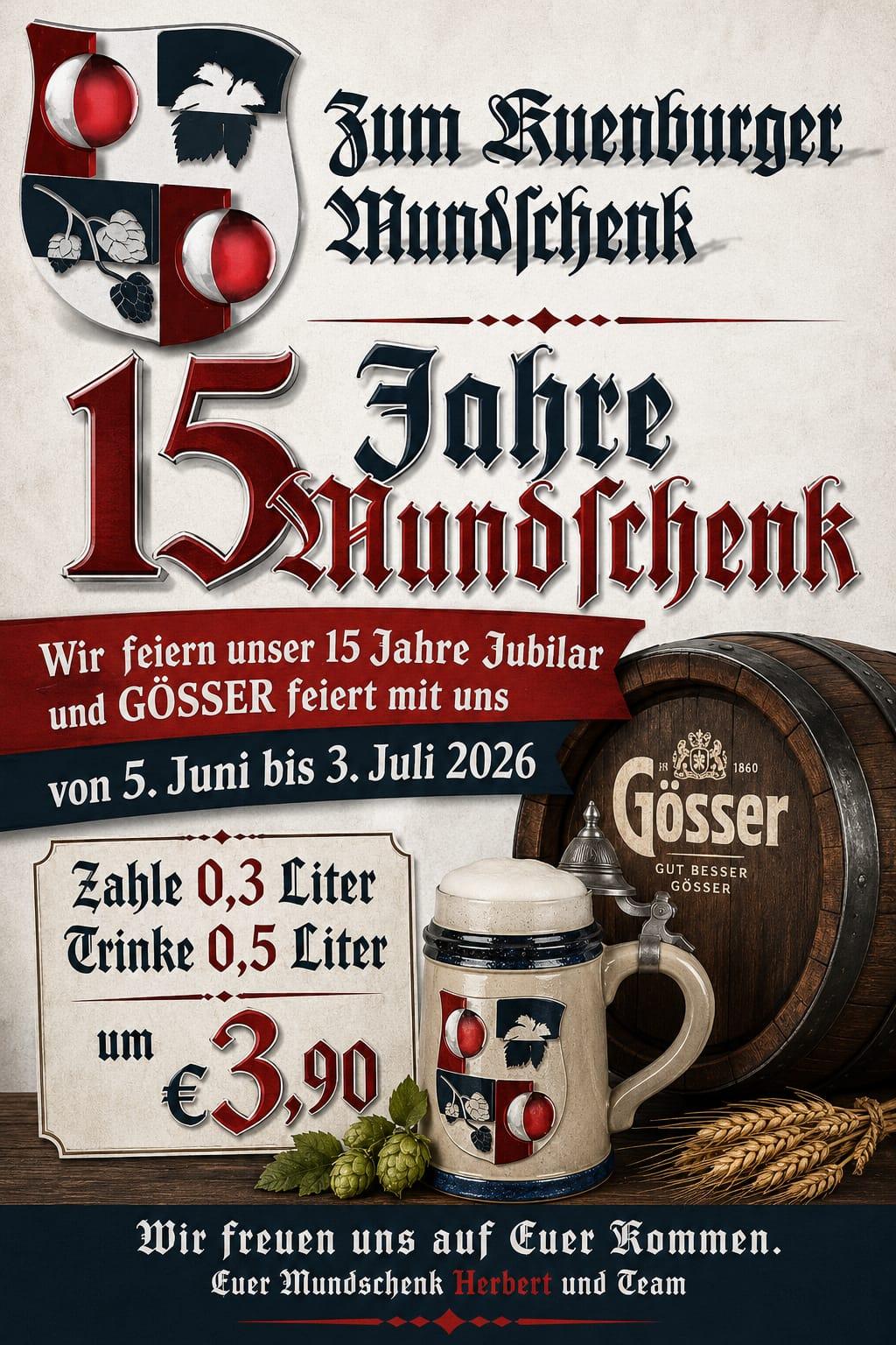 15 Jahre Kuenburger Mundschenk