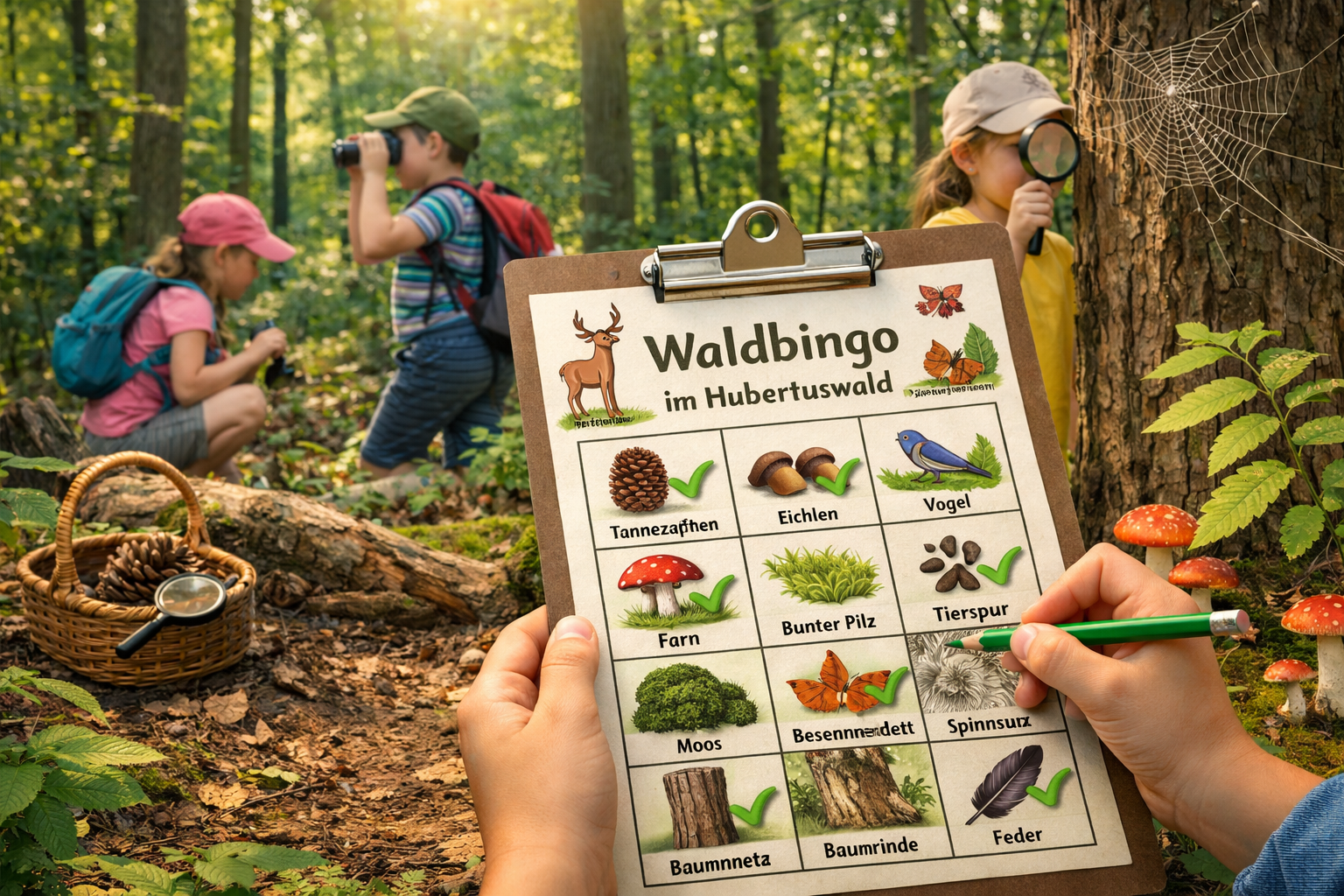 Waldbingo im Hubertuswald – Natur entdecken & Spaß erleben!