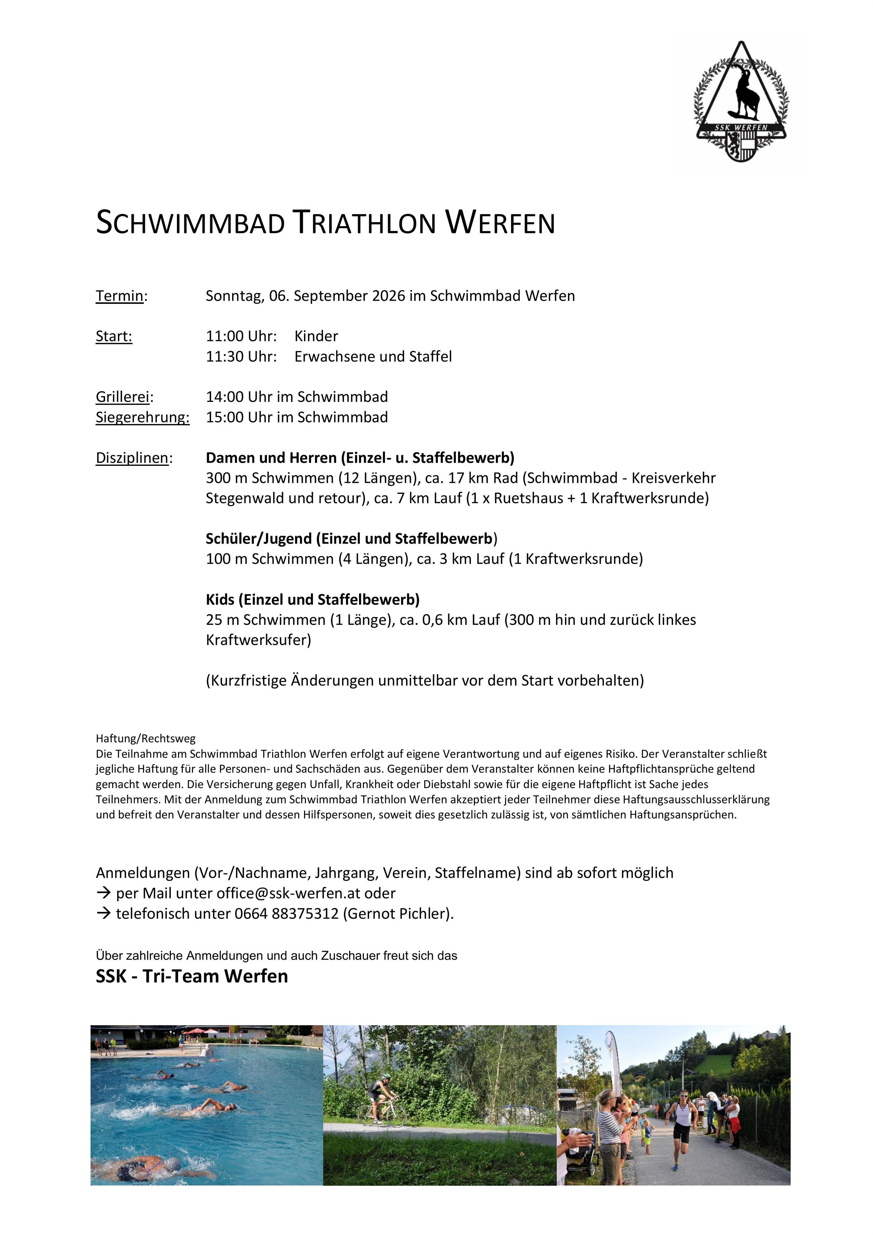 Schwimmbad Triathlon SSK Werfen