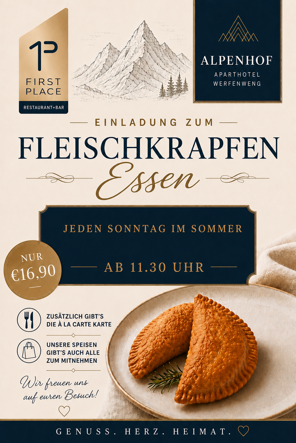 Fleischkrapfenessen
