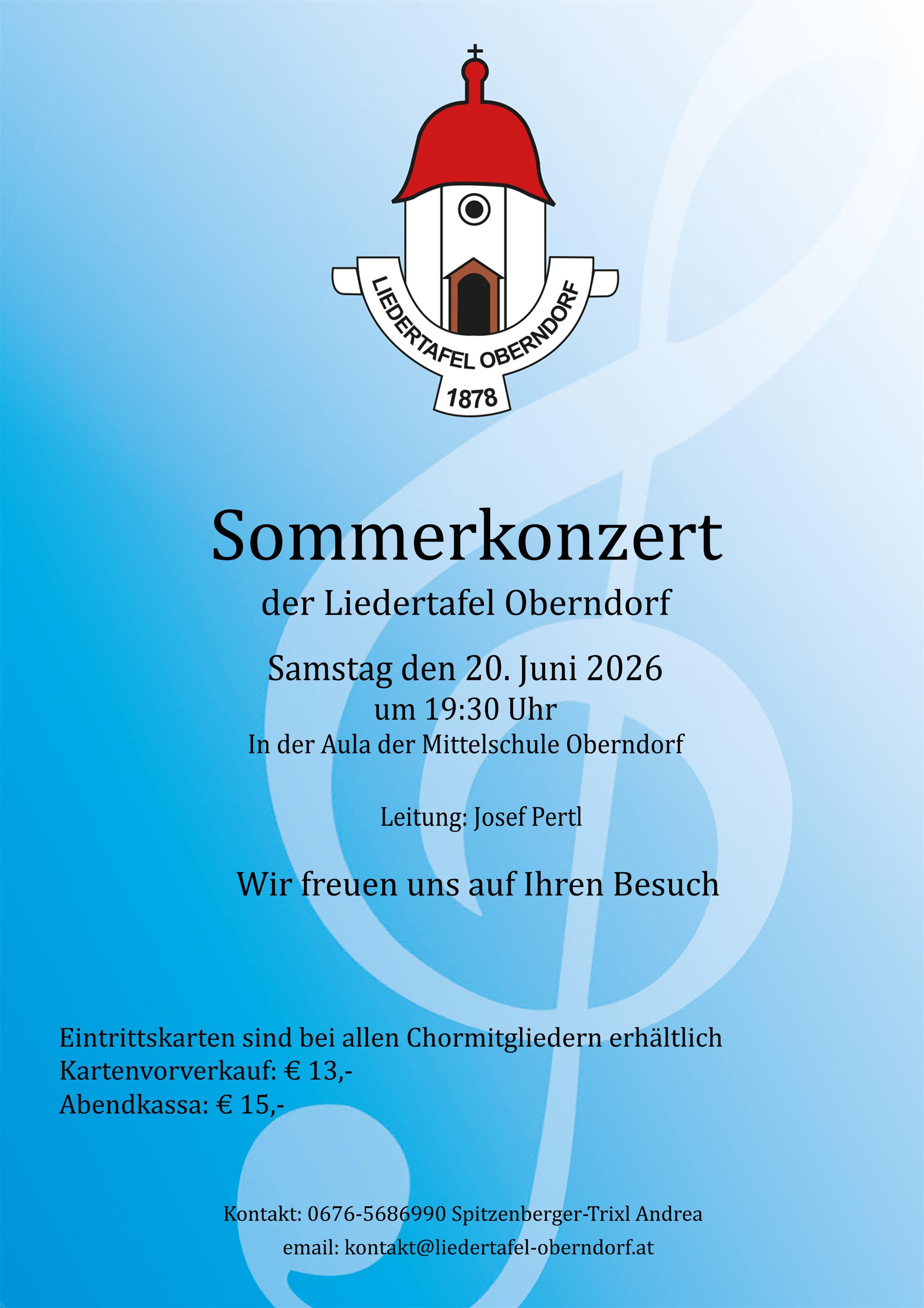 Sommerkonzert 2026 Liedertafel