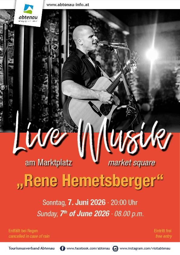 Musik am Marktplatz mit „Rene Hemetsberger“