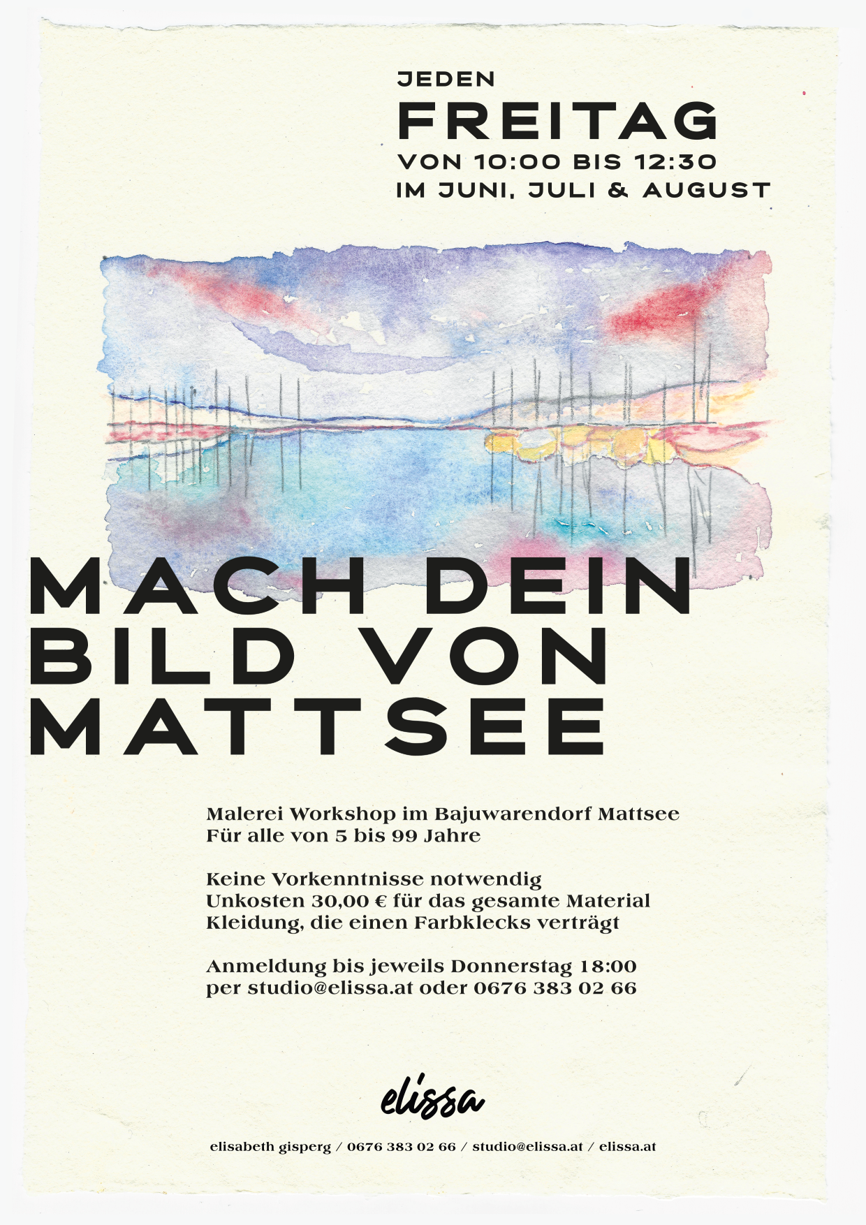 Sommer Malworkshop – Mach Dein Bild von Mattsee