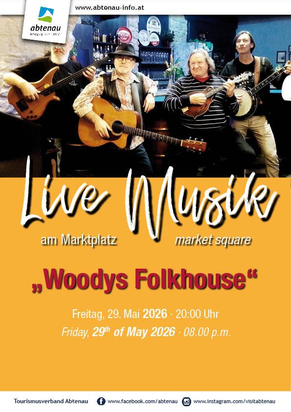 Musik am Marktplatz mit „Woodys Folkhouse“