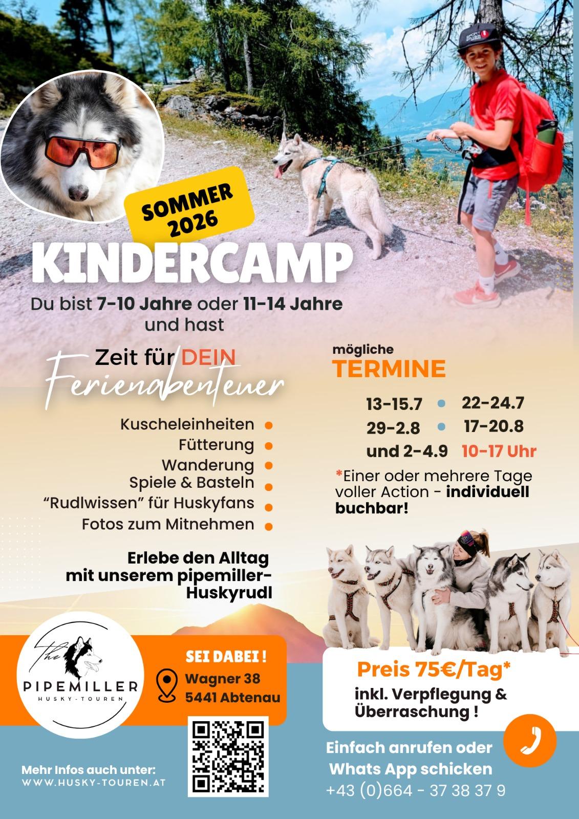Kindercamp Sommer 2026