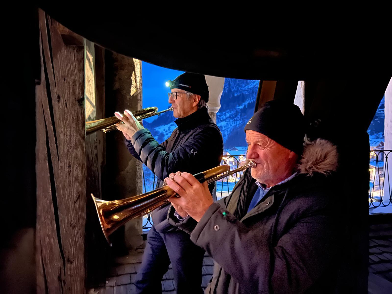 Turmbläser am Kirchturm von Bad Hofgastein