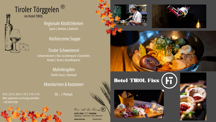 Tiroler Törggelen im Hotel Tirol Fiss