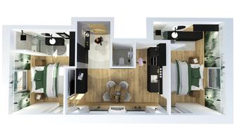 Woody Apartment Grundriss Landhaus Riepler