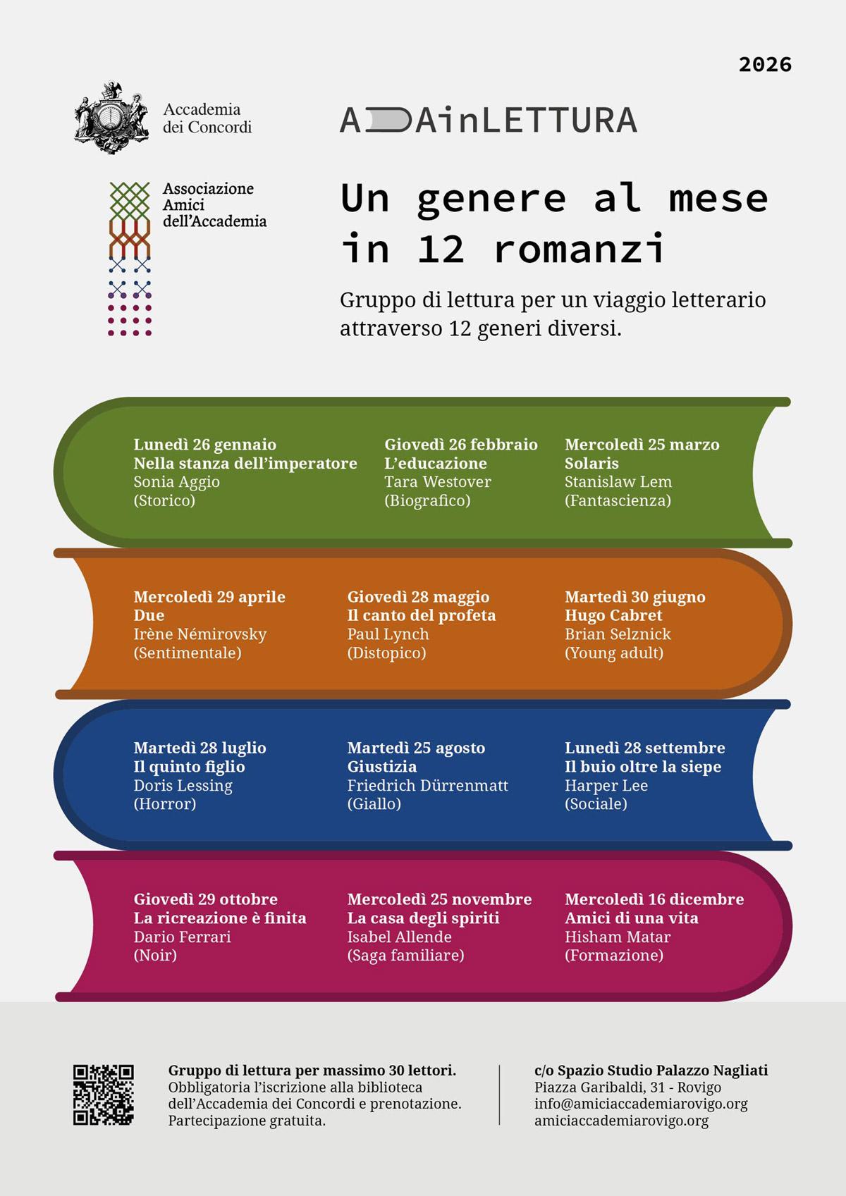 Un genere al mese in 12 romanzi