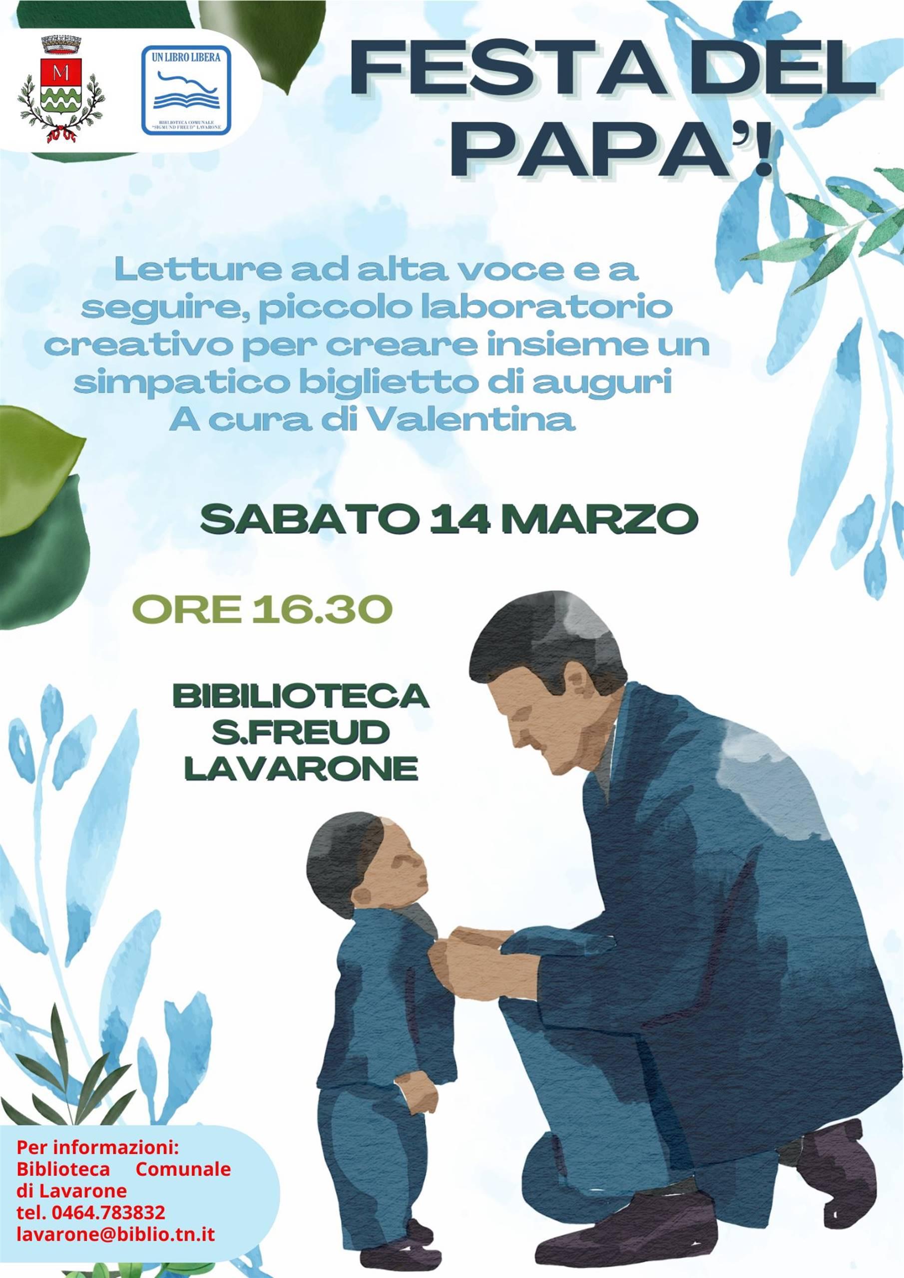 Letture e laboratori creativo per la festa del papà