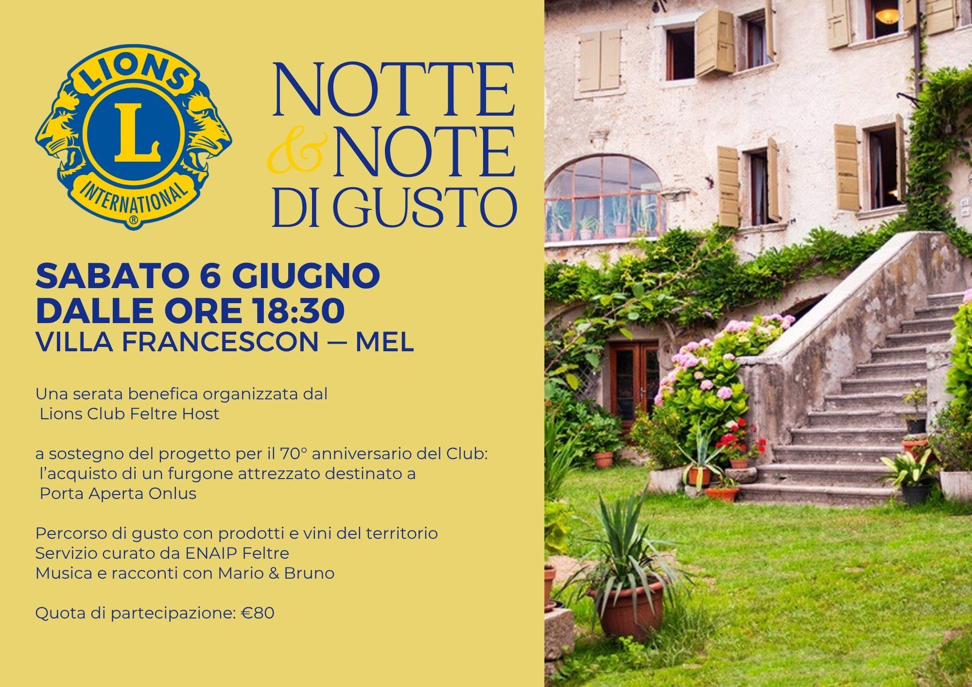 Notte e note di gusto