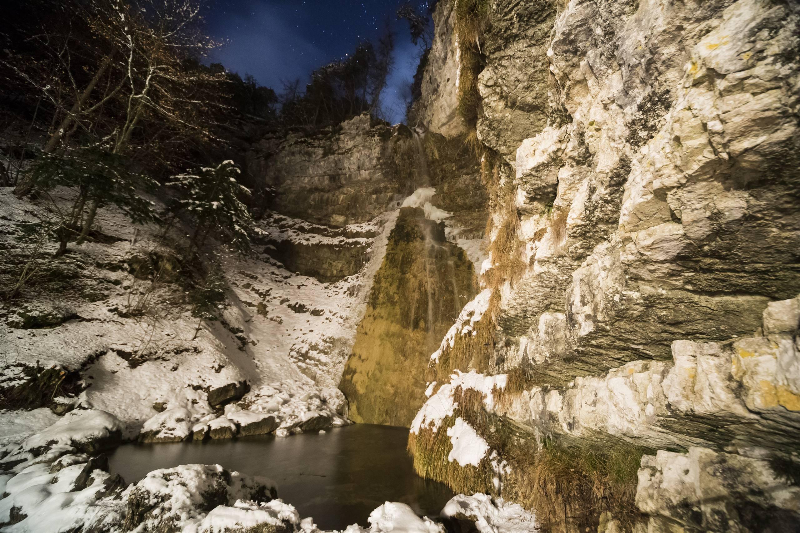 Passeggiata notturna alla cascata dell'Hoffentol