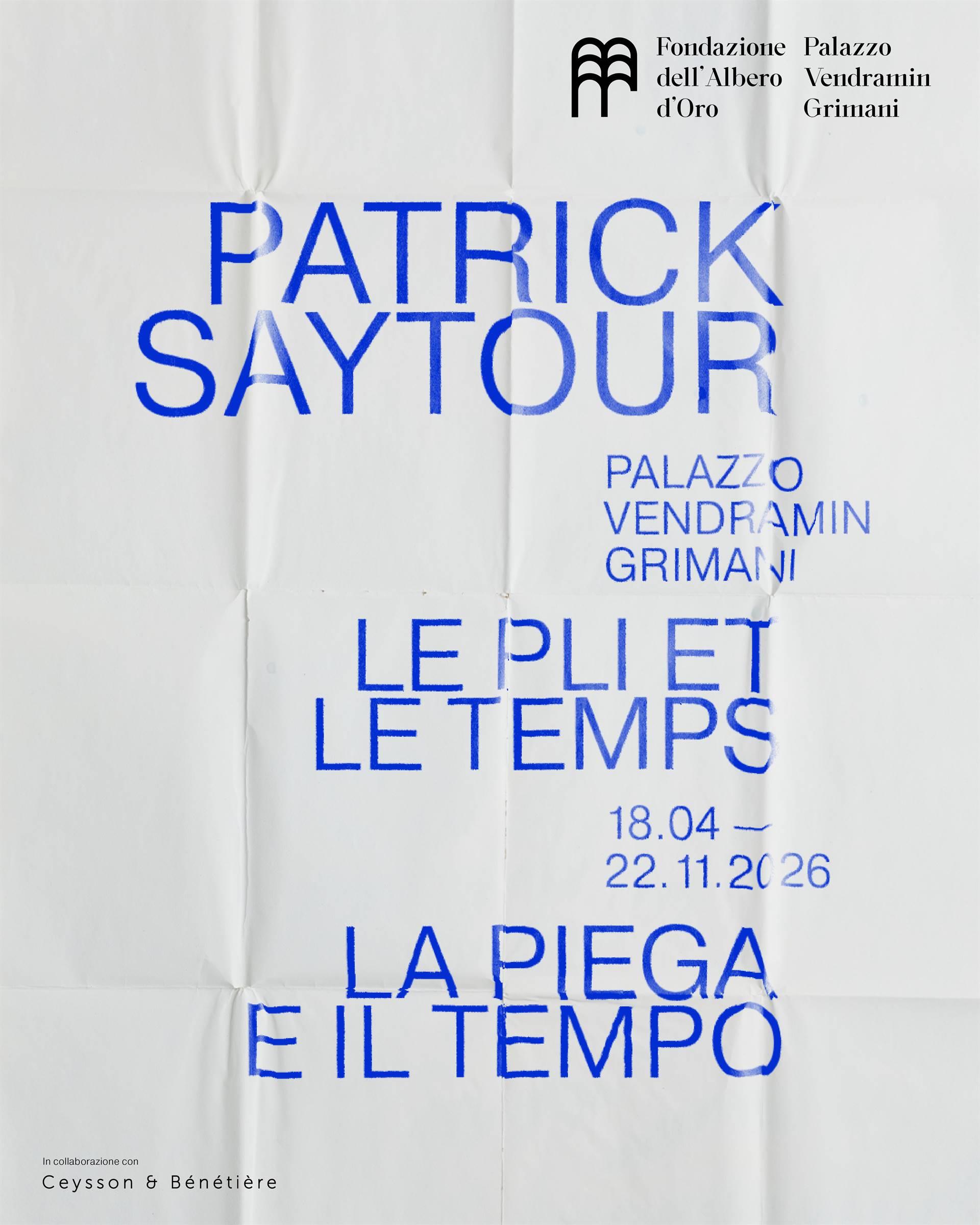 Patrick Saytour. Le pli et le temps / La piega e il tempo