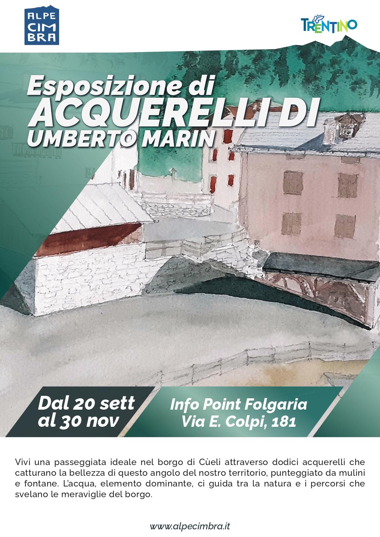 Esposizione degli acquerelli di Umberto Marin