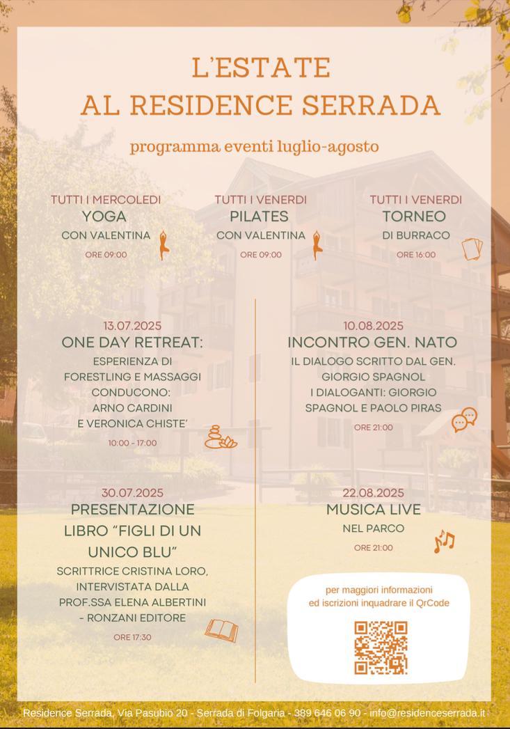 L'estate al Residence Serrada - Yoga con Valentina