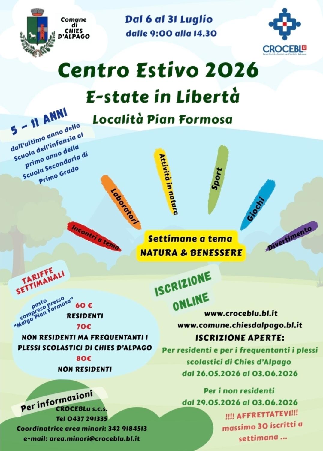 Centro estivo di Chies d’Alpago
