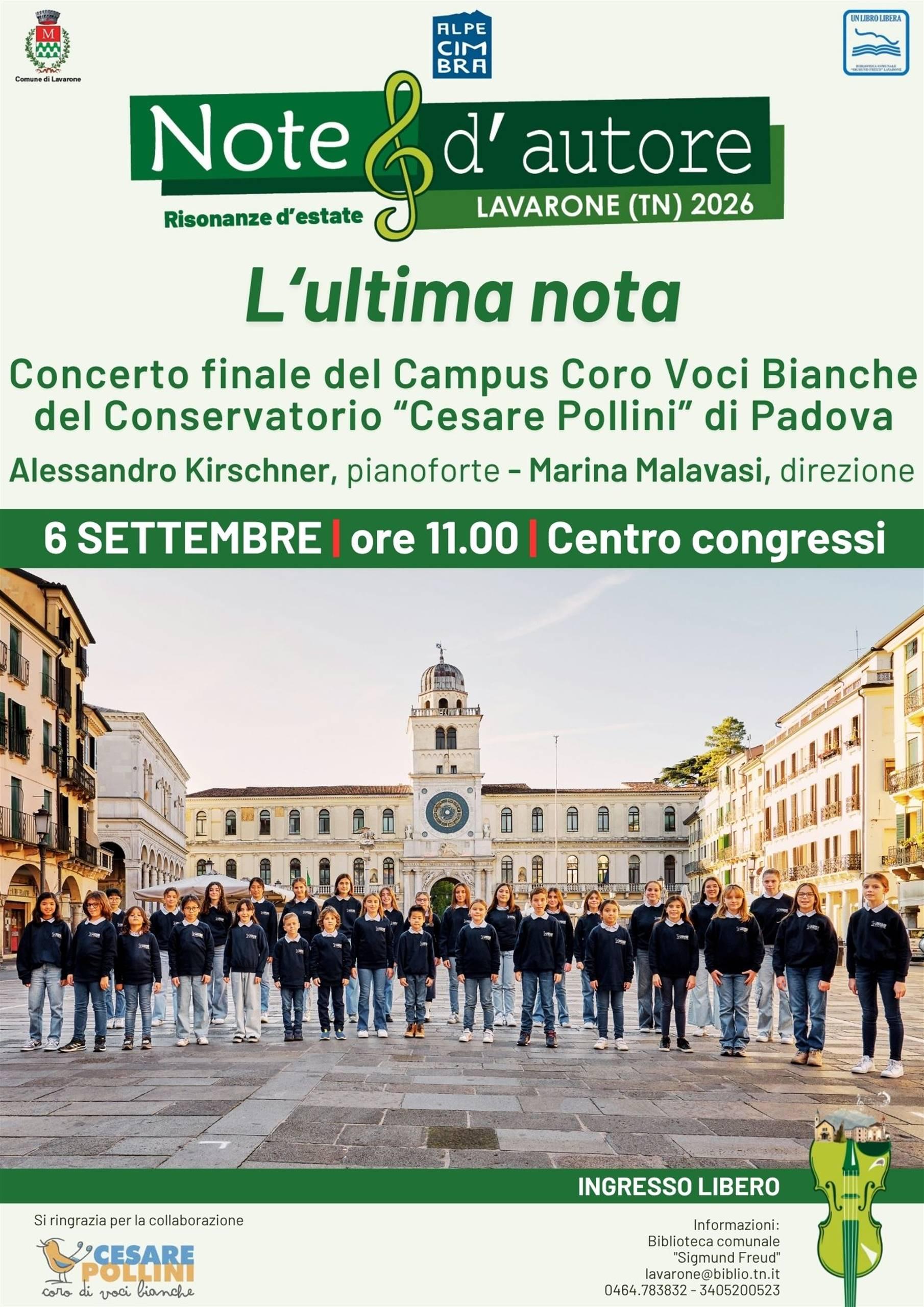 Note d'autore: L'ultima nota - concerto finale del campus