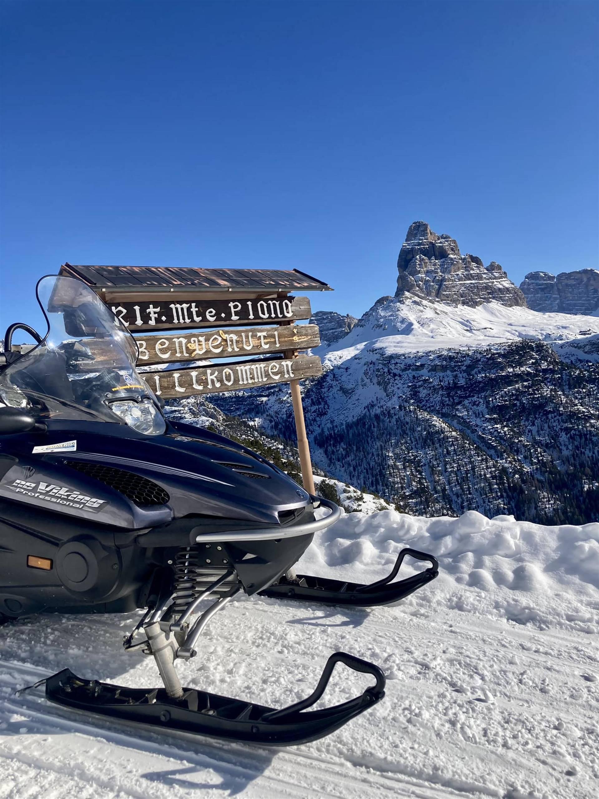 Servizio motoslitte per Monte Piana