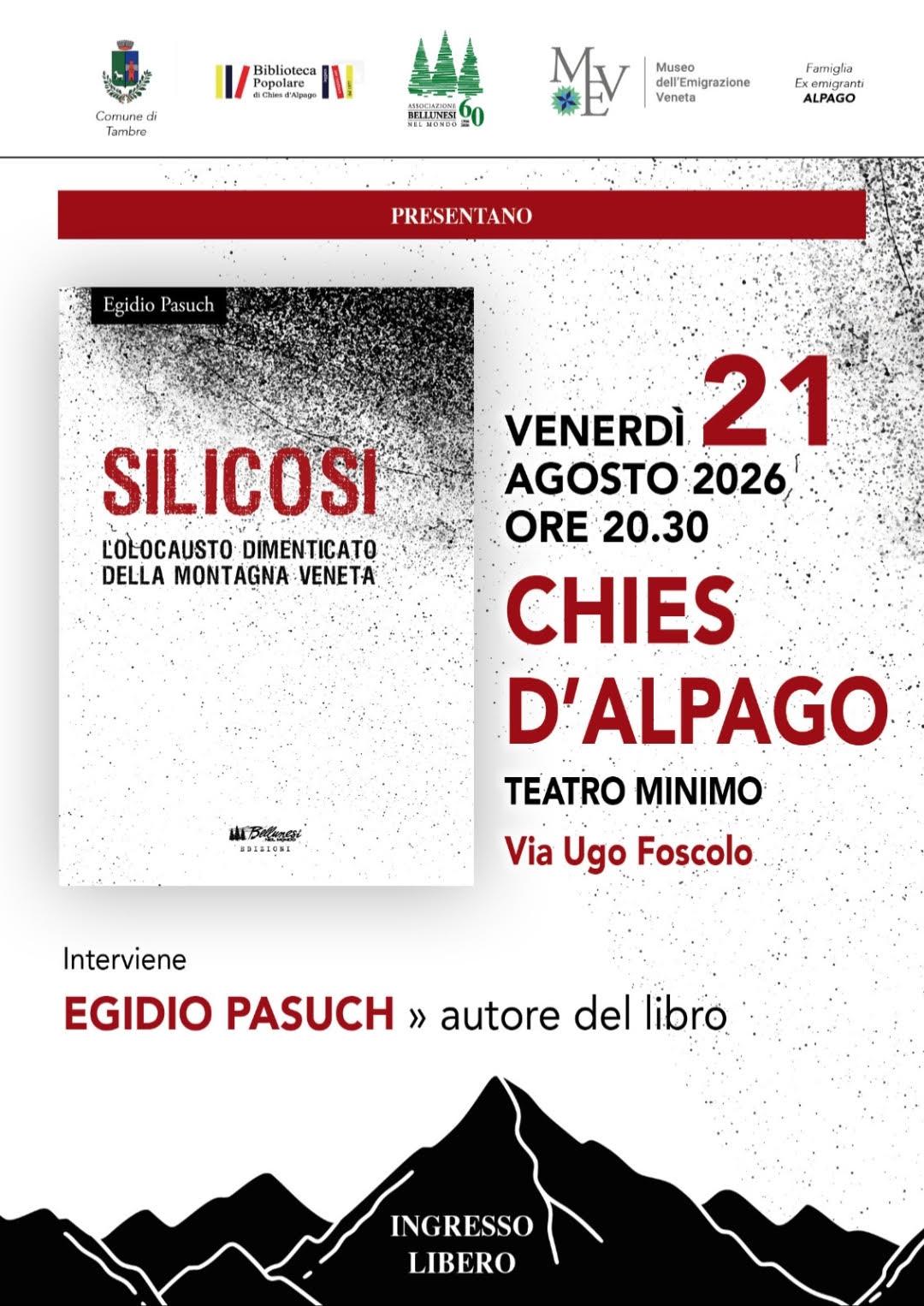 Presentazionel libro “Silicosi. L’olocausto dimenticato della montagna veneta”